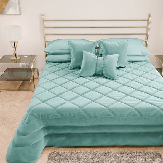 PETTI Trapuntino Primaverile in Velluto da Corredo Piazzato Tiffany