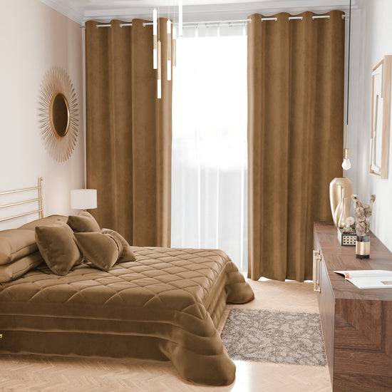 PETTI Trapuntino Primaverile In Velluto Da Corredo Piazzato Tortora