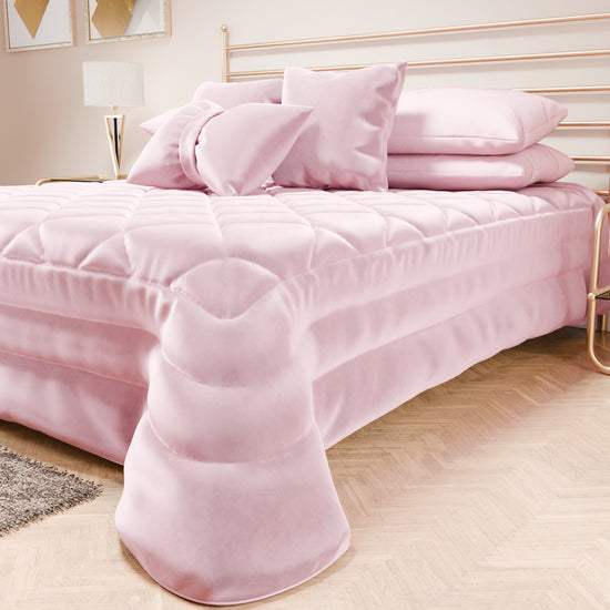 PETTI Trapuntino Primaverile In Velluto Da Corredo Piazzato Rosa
