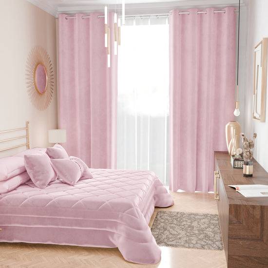 PETTI Trapuntino Primaverile In Velluto Da Corredo Piazzato Rosa