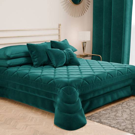 PETTI Trapuntino Primaverile In Velluto Da Corredo Piazzato Ottanio