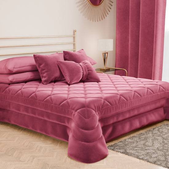 PETTI Trapuntino Primaverile In Velluto Da Corredo Piazzato Fucsia