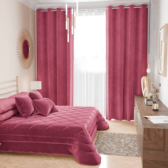 PETTI Trapuntino Primaverile In Velluto Da Corredo Piazzato Fucsia