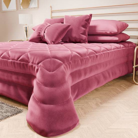 PETTI Trapuntino Primaverile In Velluto Da Corredo Piazzato Fucsia