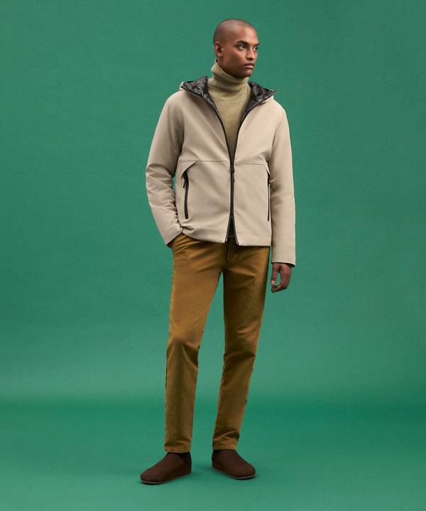 Peuterey Bomber Liscio In Primaloft Con Dettagli Neri