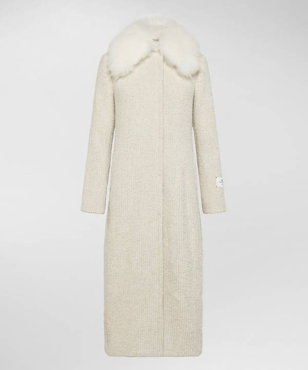 Peuterey Cappotto Lungo Con Collo In Capra Cashmere