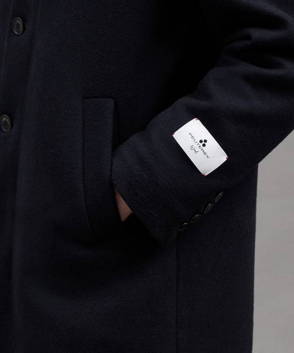 Peuterey Cappotto Lungo In Lana Con Pettorina Staccabile