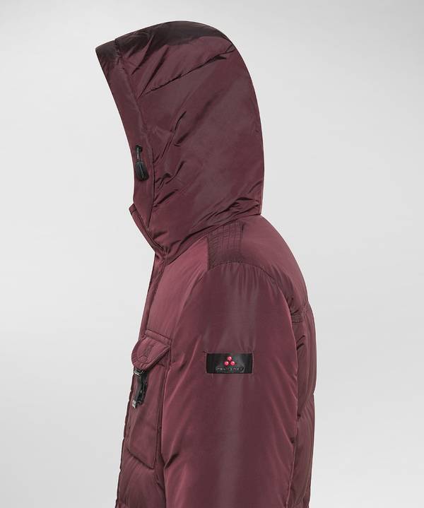 Peuterey Field Jacket In Taffeta’ Con Cappuccio In Pelliccia