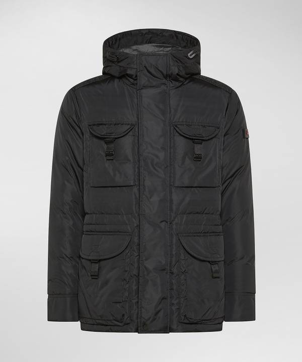 Peuterey Field Jacket In Taffeta’ Con Cappuccio In Pelliccia