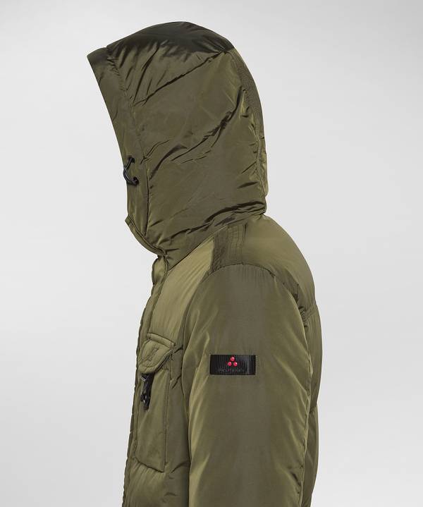 Peuterey Field Jacket In Taffeta’ Con Cappuccio In Pelliccia