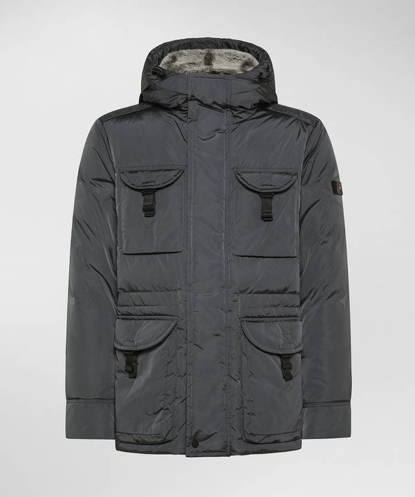 Peuterey Field Jacket In Taffeta’ Con Cappuccio In Pelliccia
