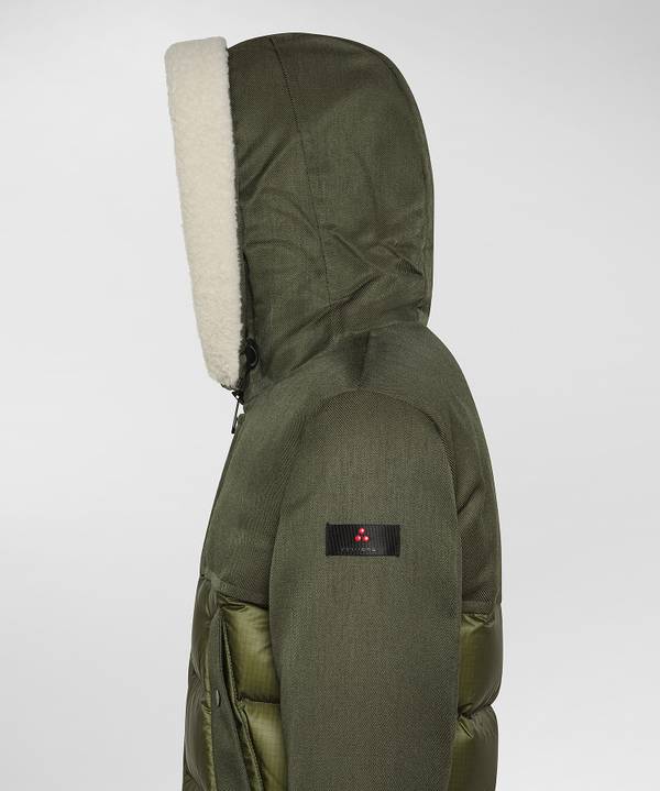 Peuterey Giacca Doppio Materiale Con Rivestimento Effetto Orsetto