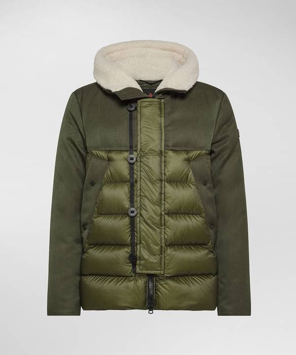 Peuterey Giacca Doppio Materiale Con Rivestimento Effetto Orsetto