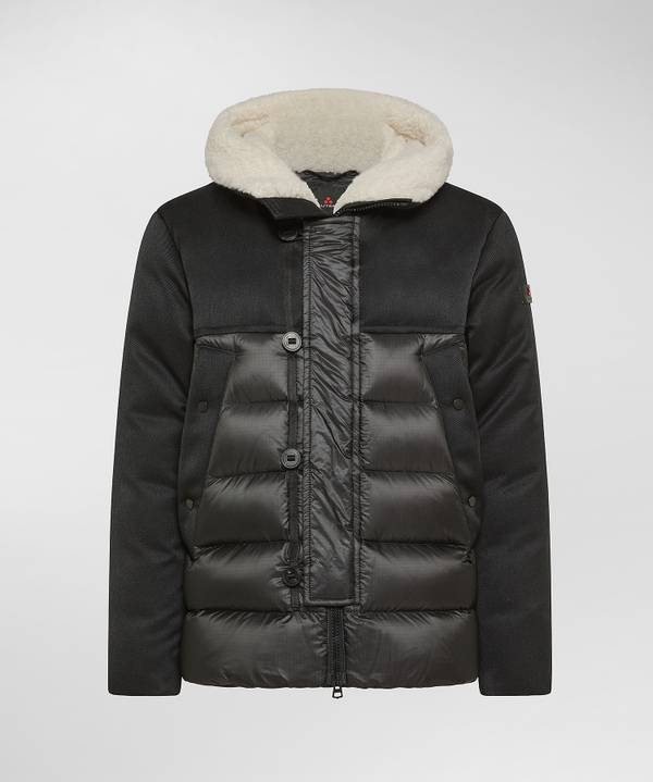 Peuterey Giacca Doppio Materiale Con Rivestimento Effetto Orsetto