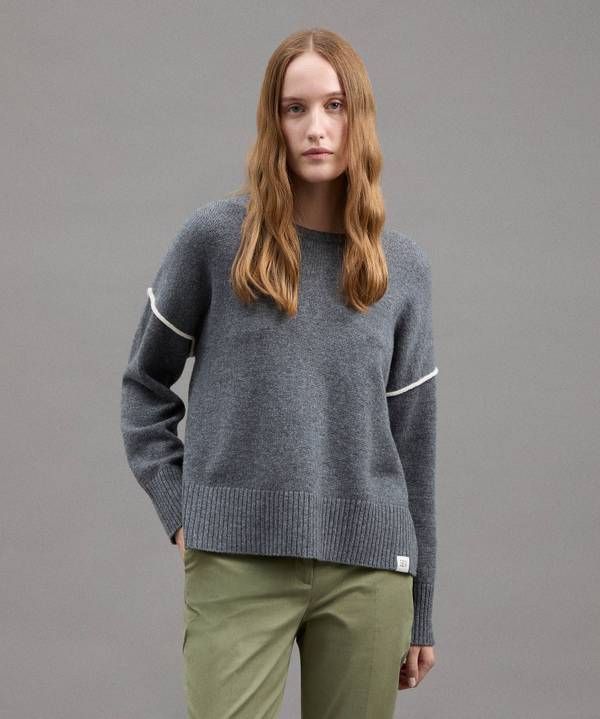 Peuterey Maglia In Misto Cachemire Con Dettagli A Contrasto