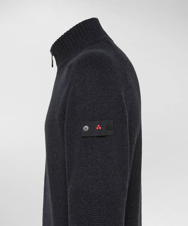 Peuterey Maglione Full Zip In Lana Con Effetto Moulinè