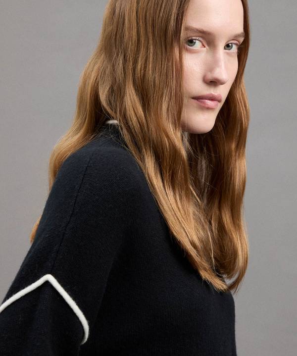 Peuterey Maglione Misto Cachemire Con Dettagli Bianchi