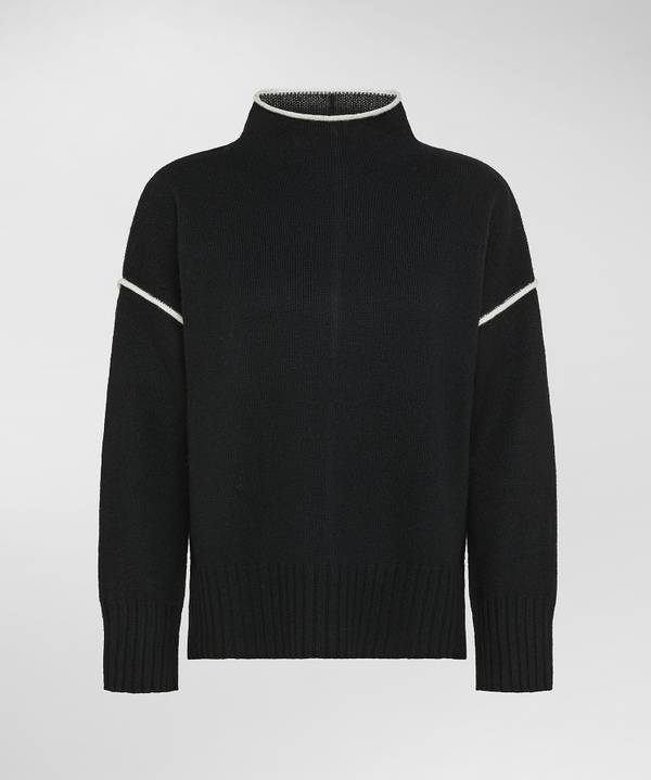 Peuterey Maglione Misto Cachemire Con Dettagli Bianchi