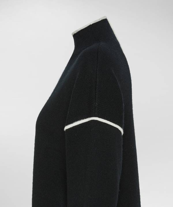 Peuterey Maglione Misto Cachemire Con Dettagli Bianchi