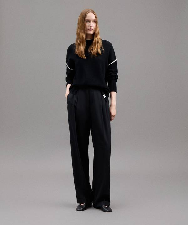 Peuterey Maglione Misto Cachemire Con Dettagli Bianchi