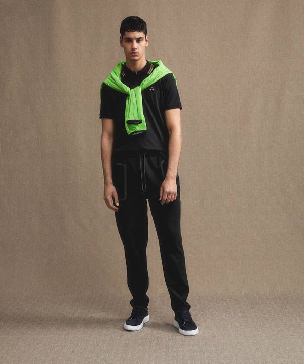 Peuterey Pantaloni joggers in cotone stretch con nastrature