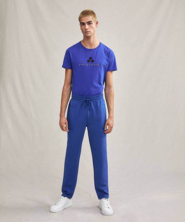 Peuterey Pantaloni joggers in cotone stretch con nastrature