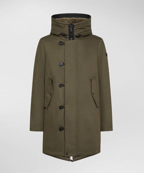 Peuterey Parka Resistente In Tessuto Made In Italy Con Pelliccia