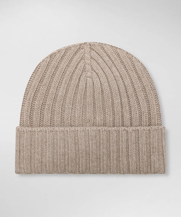 Peuterey Berretto A Coste In Misto Cachemire