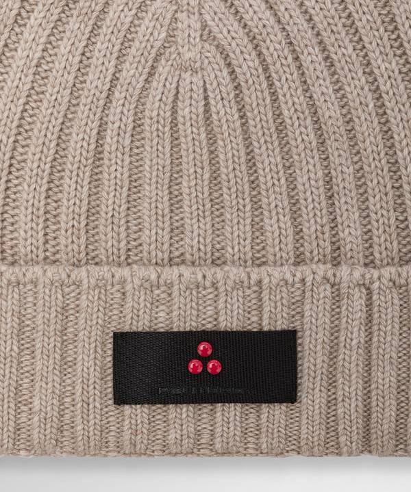 Peuterey Berretto A Coste In Misto Cachemire
