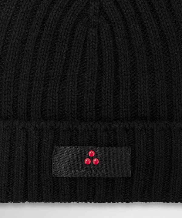 Peuterey Berretto A Coste In Misto Cachemire