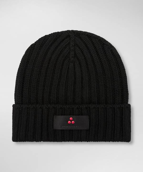 Peuterey Berretto A Coste In Misto Cachemire