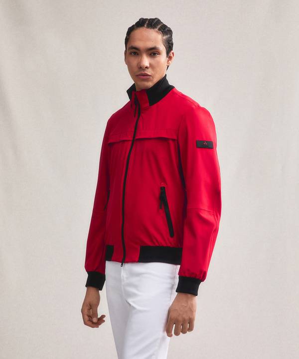 Peuterey Bomber Liscio Con Dettagli Neri