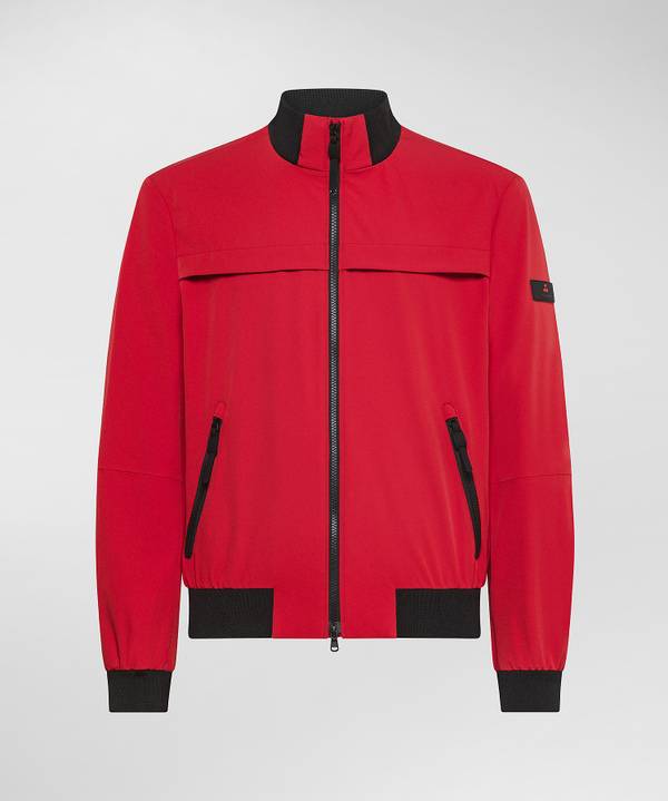 Peuterey Bomber Liscio Con Dettagli Neri