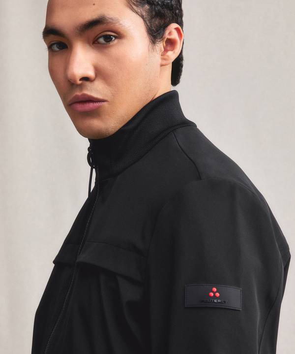 Peuterey Bomber Liscio Con Dettagli Neri