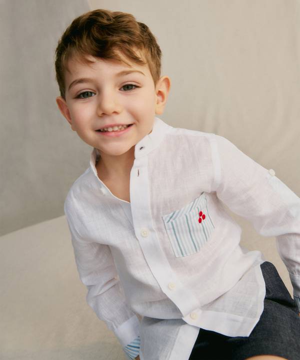 Peuterey Camicia Con Taschino Fantasia Rigata