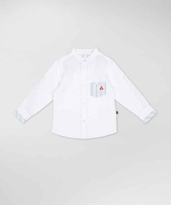 Peuterey Camicia Con Taschino Fantasia Rigata