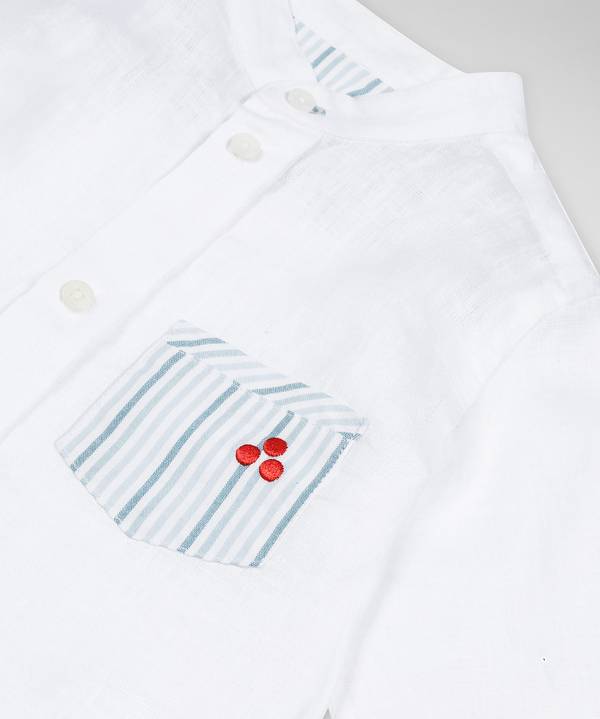 Peuterey Camicia Con Taschino Fantasia Rigata