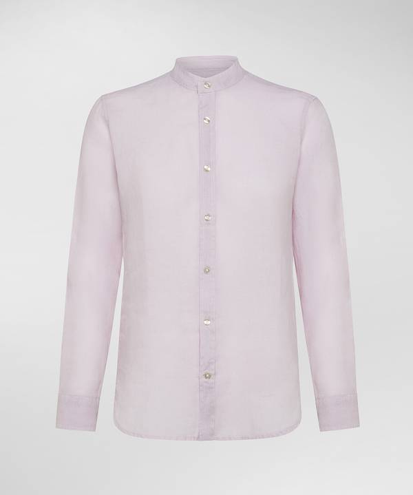 Peuterey Camicia Di Lino Collo Alla Coreana