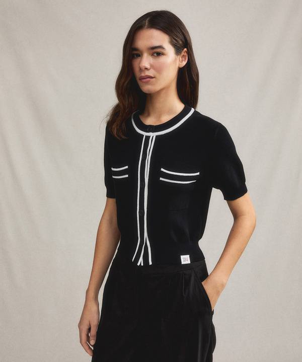 Peuterey Cardigan Manica Corta Con Tasche Al Petto