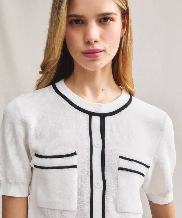 Peuterey Cardigan Manica Corta Con Tasche Al Petto