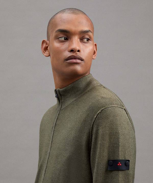 Peuterey Cardigan Tricot In Pura Lana