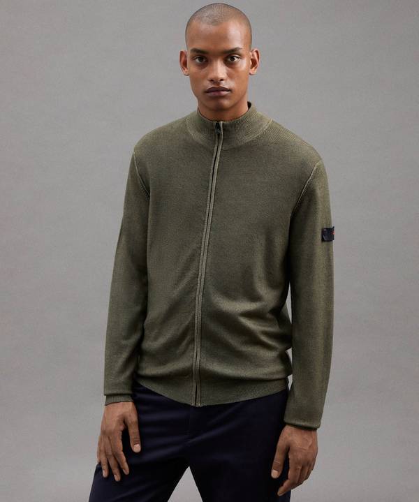 Peuterey Cardigan Tricot In Pura Lana