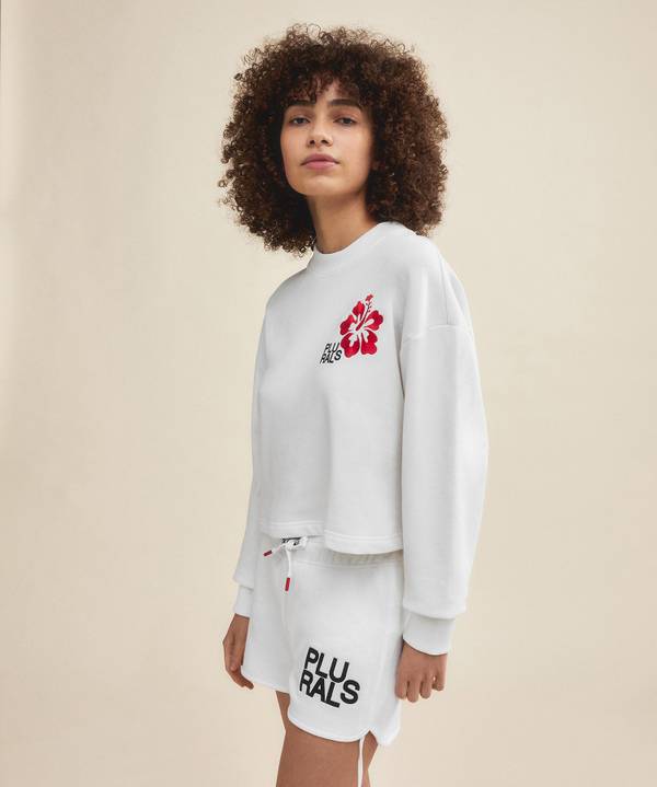 Peuterey Felpa Cropped Con Ricamo Al Petto