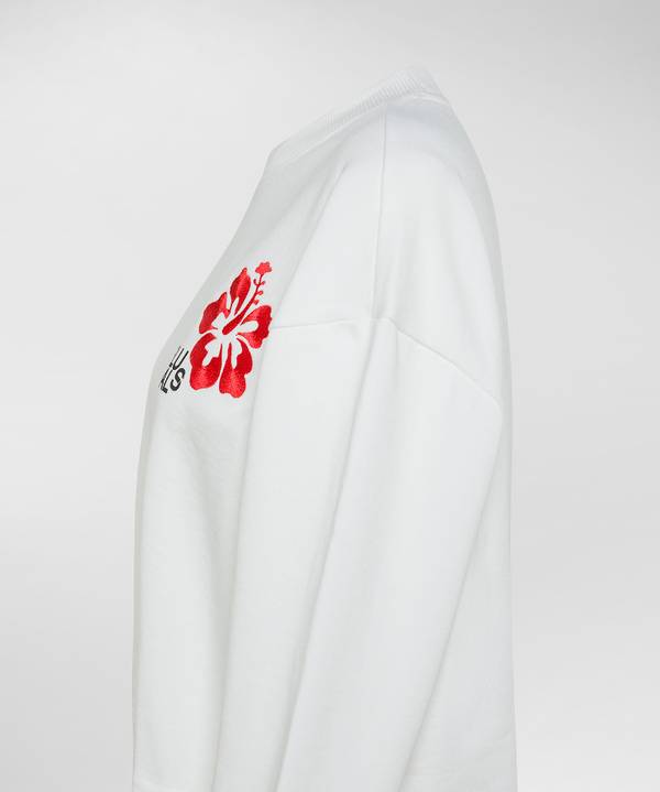 Peuterey Felpa Cropped Con Ricamo Al Petto