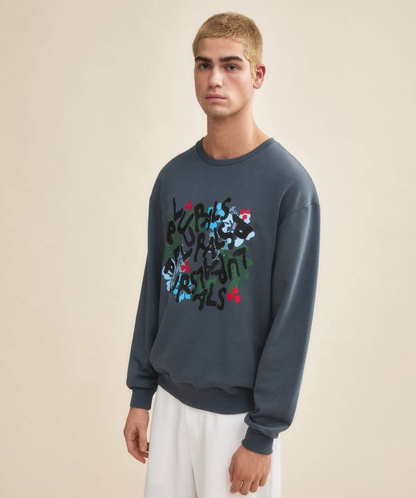 Peuterey Felpa Plurals Con Stampa Tropicale