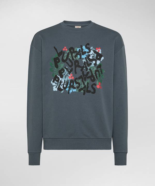 Peuterey Felpa Plurals Con Stampa Tropicale