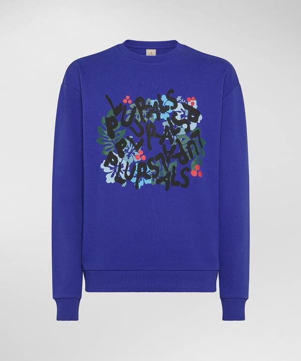 Peuterey Felpa Plurals Con Stampa Tropicale