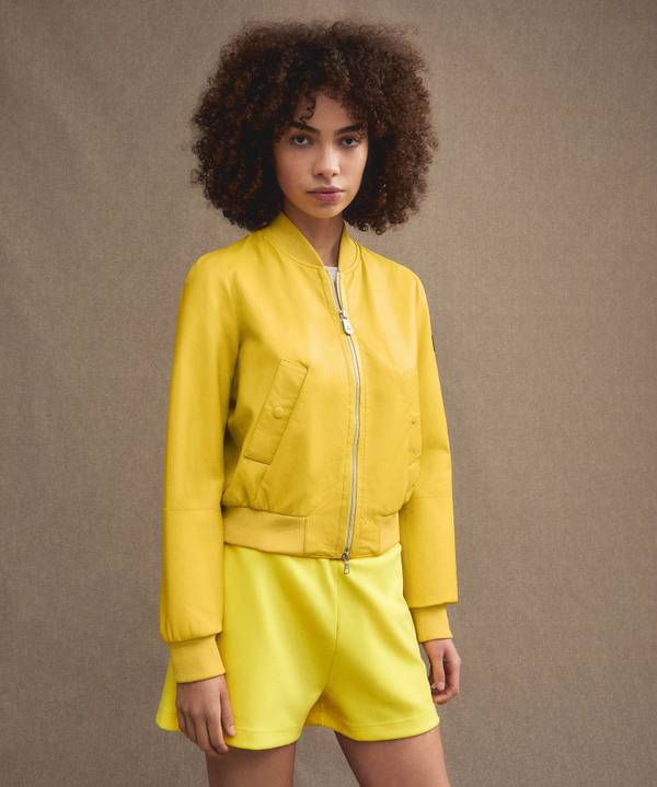 Peuterey Giacca Bomber Corta In Pelle