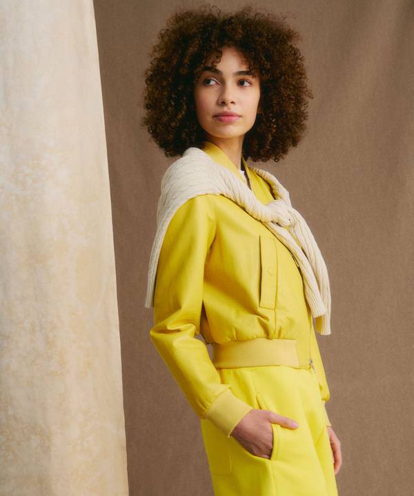 Peuterey Giacca bomber corta in pelle