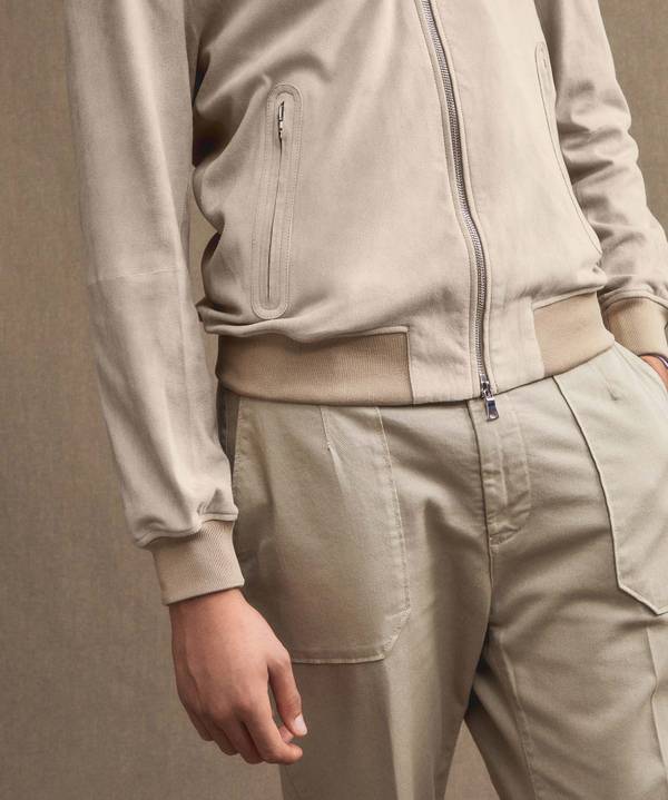 Peuterey Giacca Bomber In Pelle Scamosciata